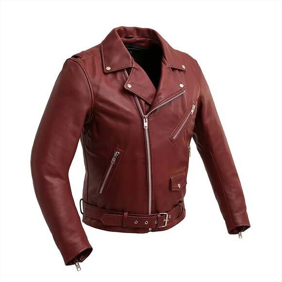 Fillmore Men's Motorcycle Leather Jacket - Picture 2 of 7